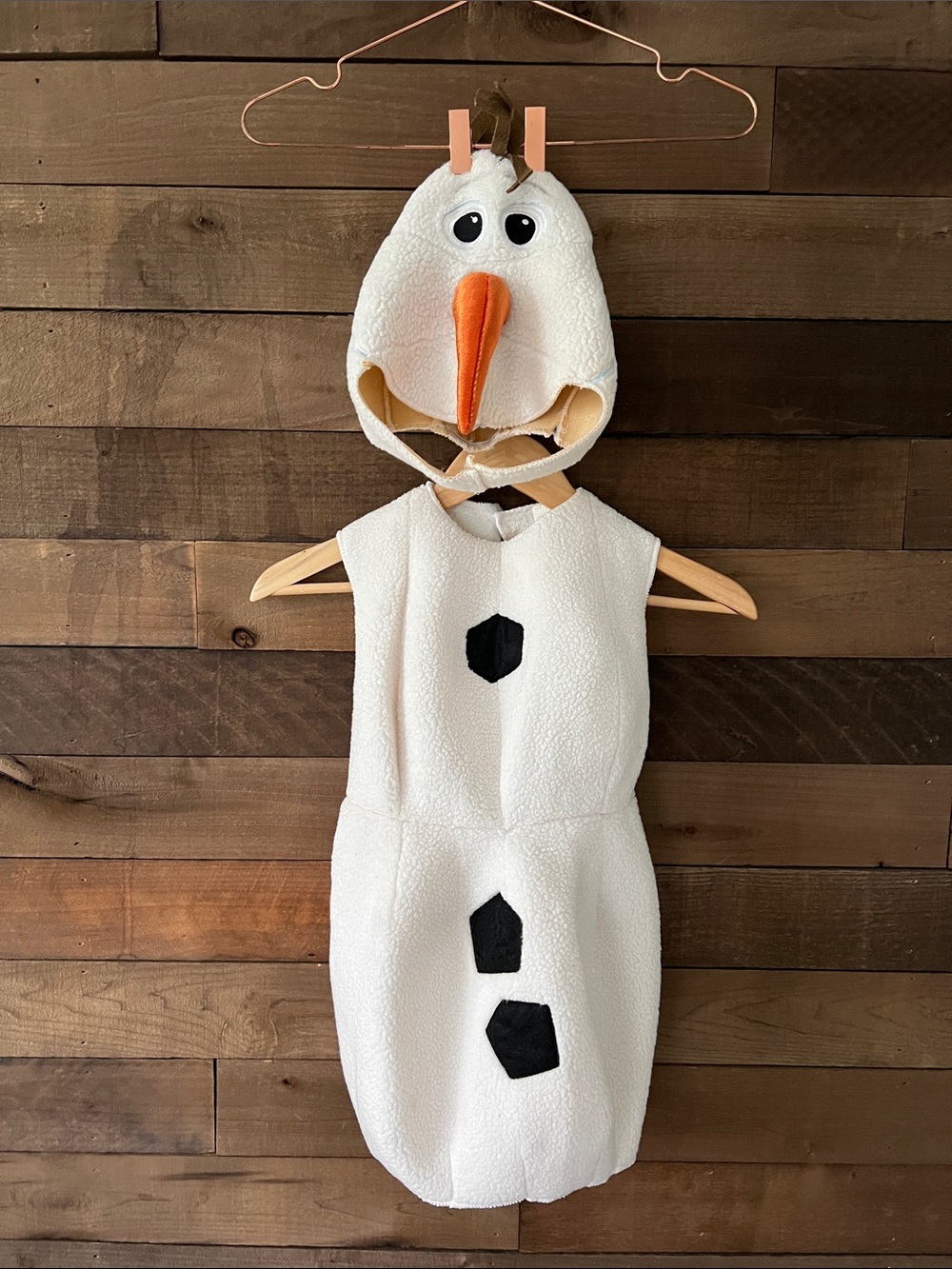 Disney Frozen Kids Olaf Snowman Halloween Costume Dress Up Size Large (4-6) - Picture 2 of 9